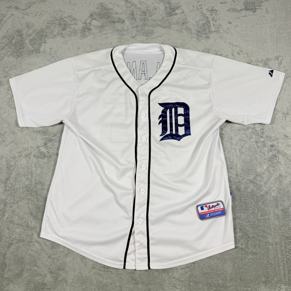 Majestic Mens XL Detroit Tigers Justin Verlander 35 Cool Base Baseball Jersey